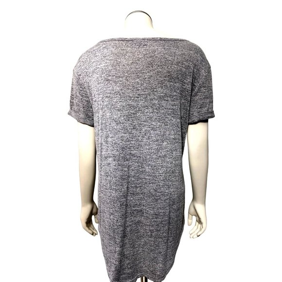 A.N.A. A New Approach Gray Cotton Polyester Blend Cuffed Sleeve Tee Size M - Picture 3 of 7